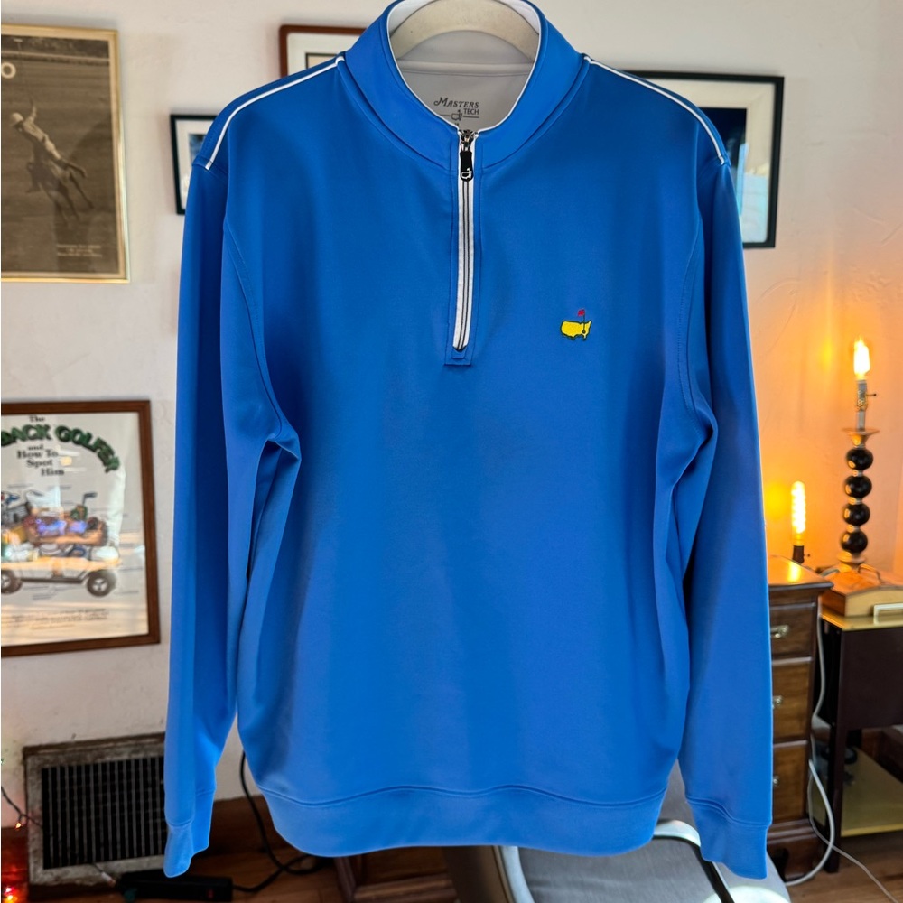 Masters Blue Quarter-Zip Sweater